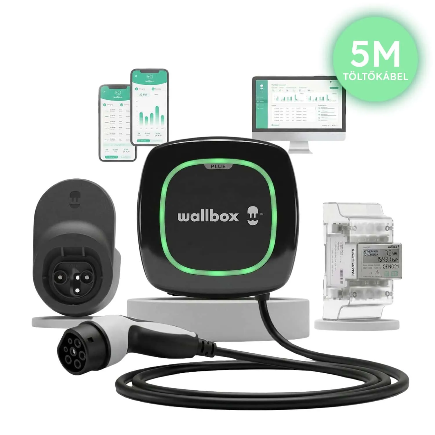 Wallbox Pulsar Plus + Power Boost 22 kW, 5 m, kábel dock